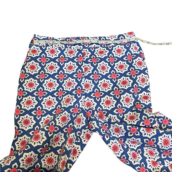 Boden Danby pull on trousers women’s 6P mosaic floral print blue pink‎ white - Picture 10 of 11